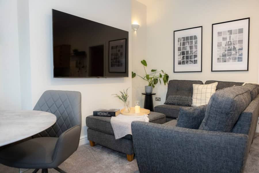 Living and dining area in Apartment 2