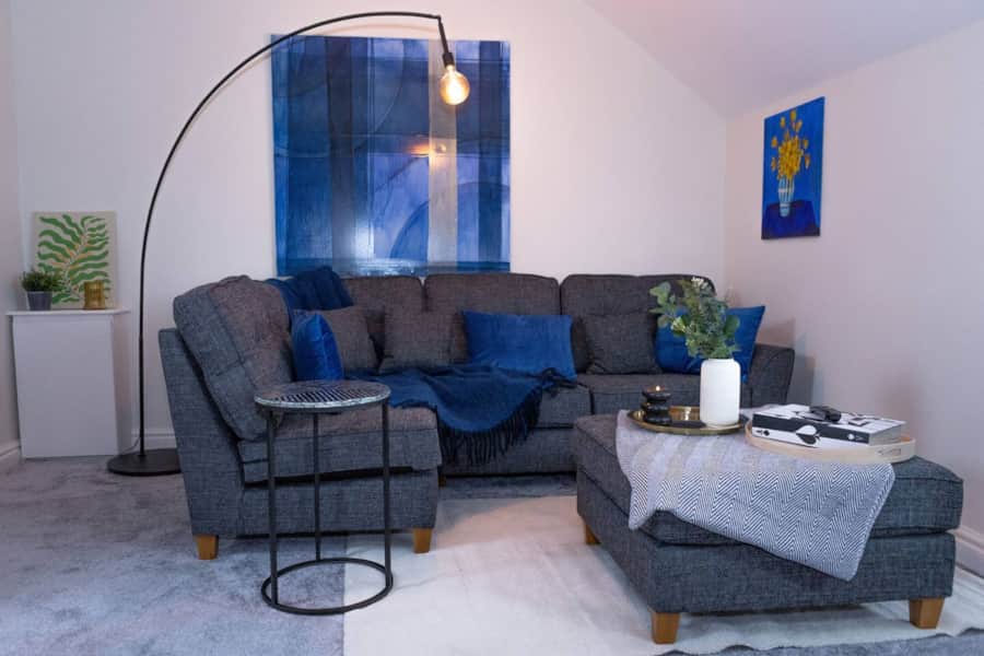Comfortable lounge seating in Apartment 3